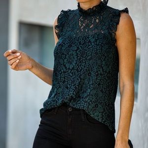 Vici Lace Ruffle Tank